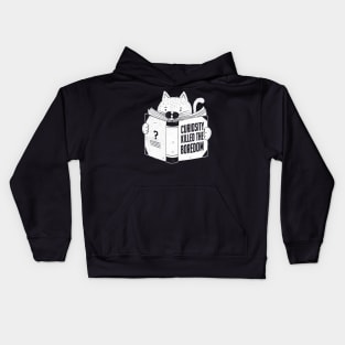 Curiosity Killed The Boredom Black Kids Hoodie